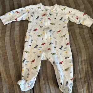 Kissy Kissy White One Piece with Airplane and Star Print